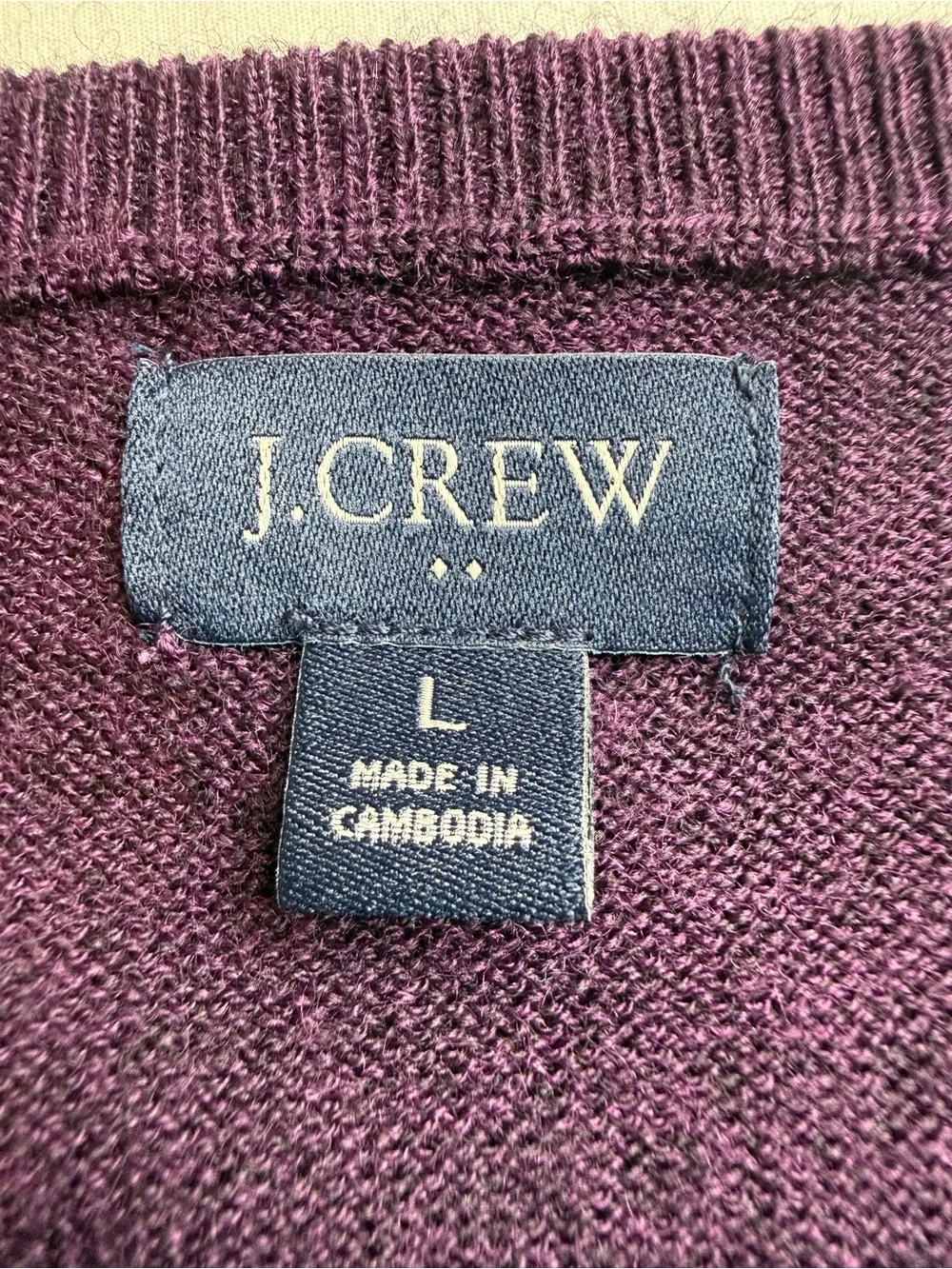 J. Crew Men's Crewneck Sweater in Plum